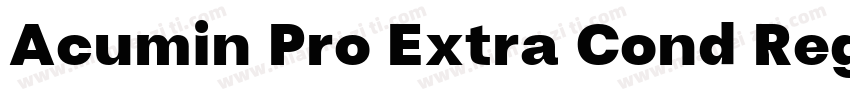 Acumin Pro Extra Cond Regular字体转换